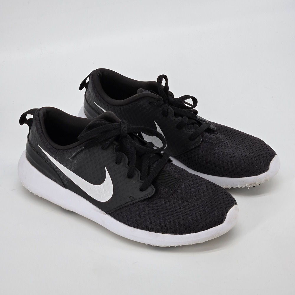Nike Roshe G Spikeless Golf Shoes Black Metallic White Women's Size 8 CD6066-001